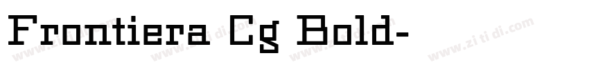 Frontiera Cg Bold字体转换